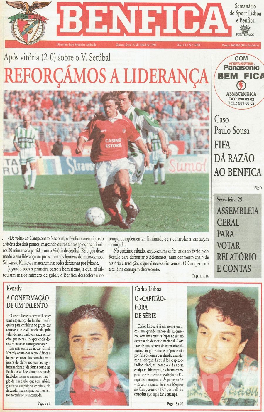 jornal o benfica 2689 1994-04-27
